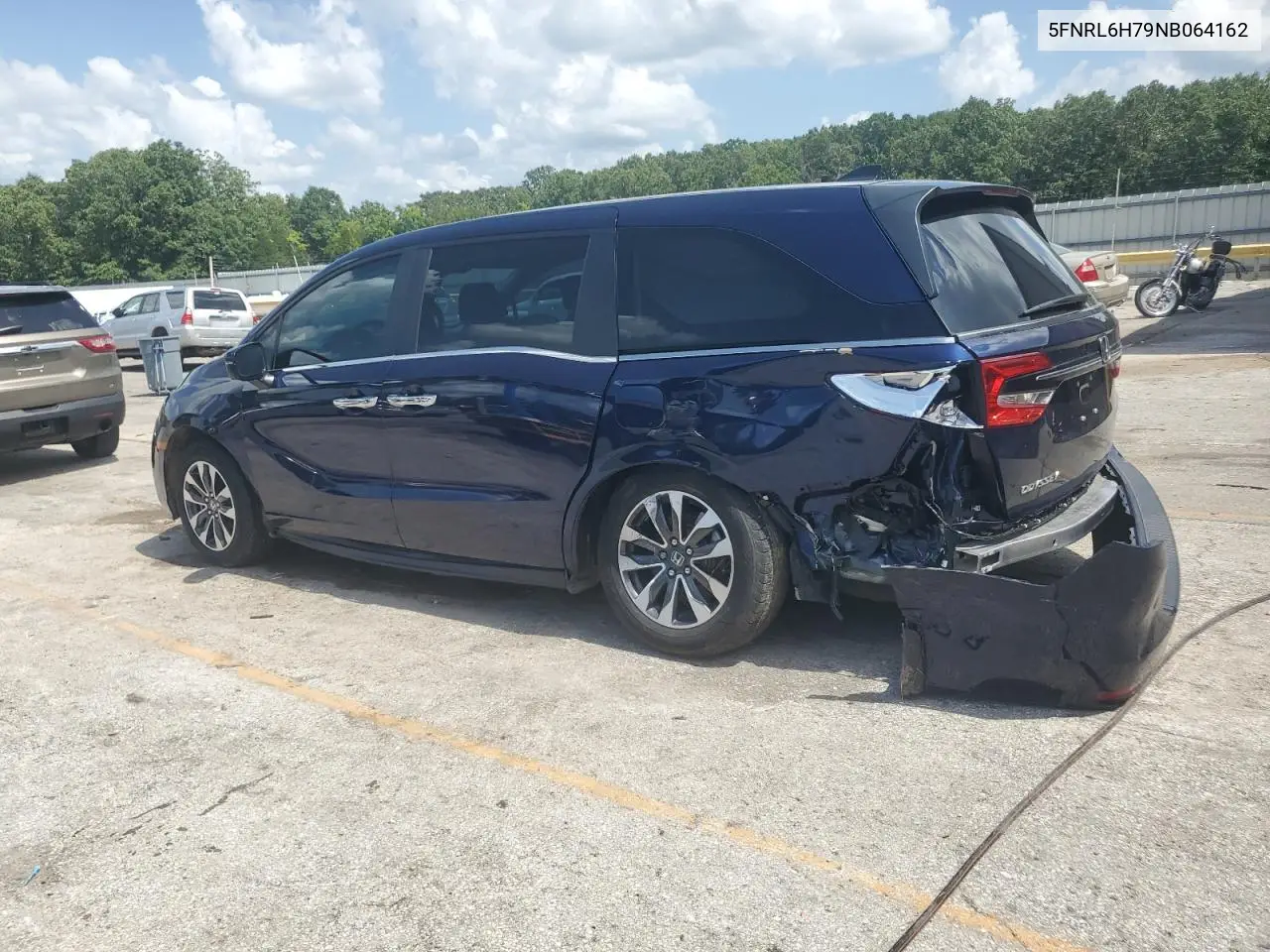 2022 Honda Odyssey Exl VIN: 5FNRL6H79NB064162 Lot: 61810775