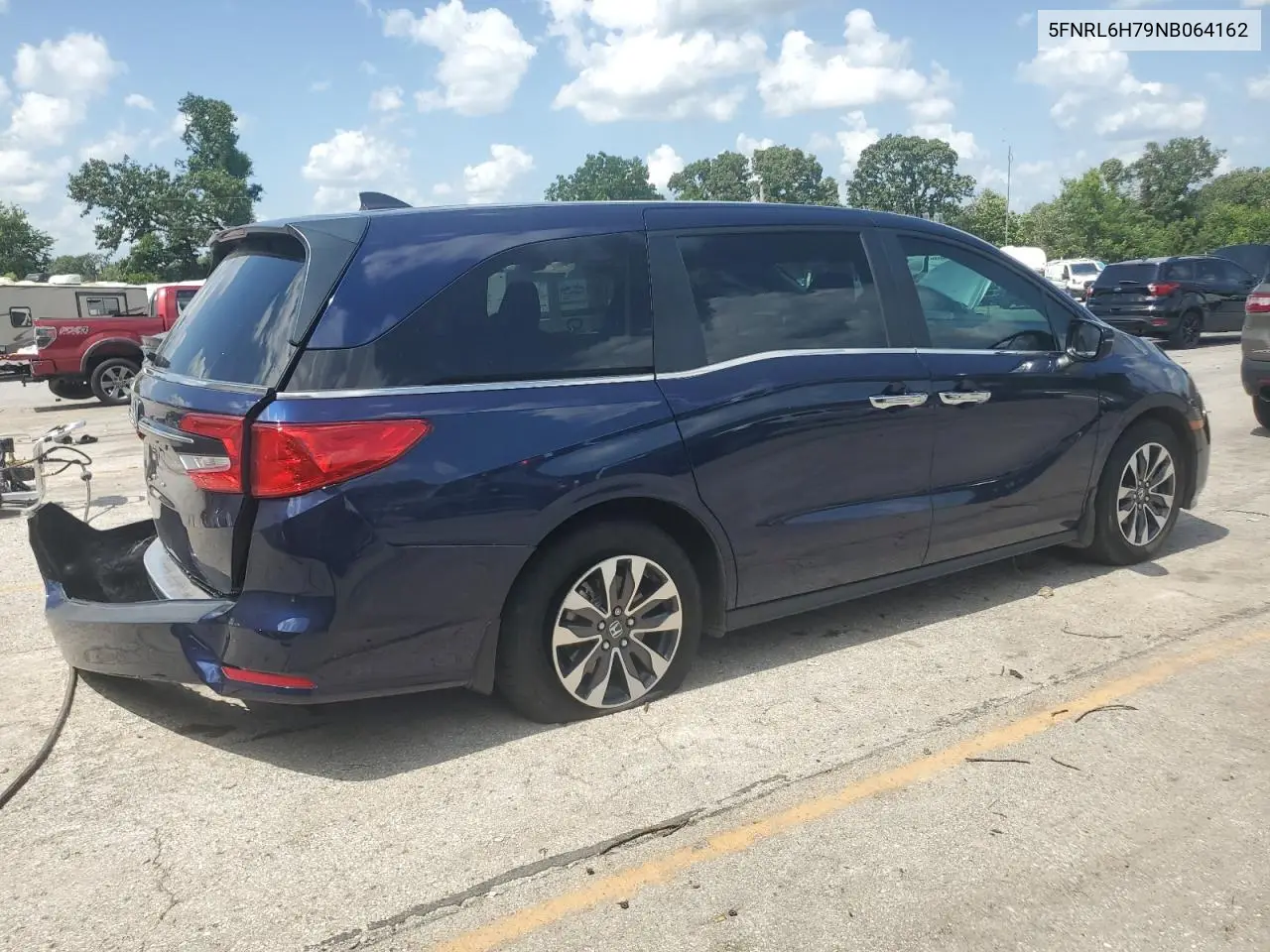 2022 Honda Odyssey Exl VIN: 5FNRL6H79NB064162 Lot: 61810775