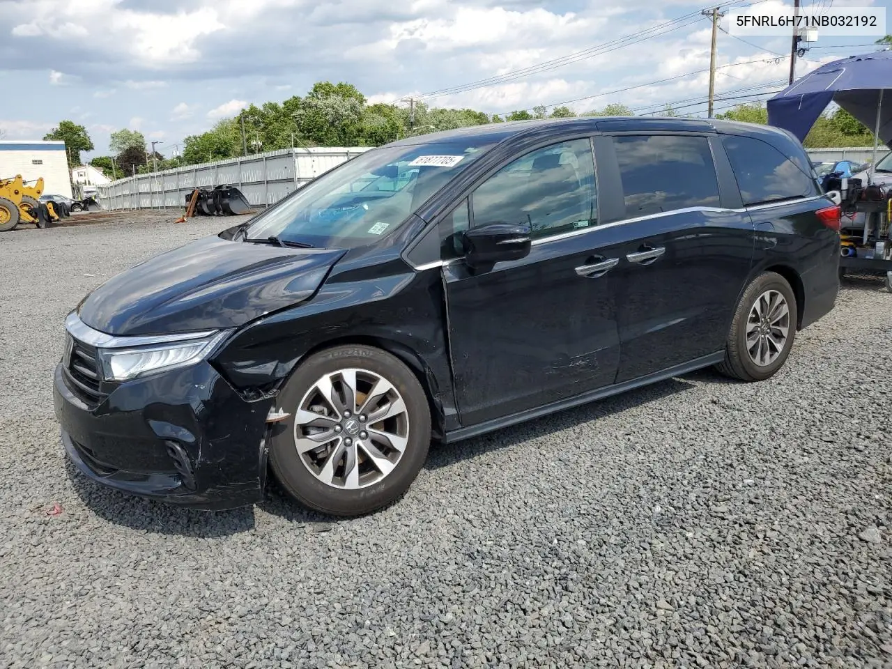 2022 Honda Odyssey Exl VIN: 5FNRL6H71NB032192 Lot: 61877705