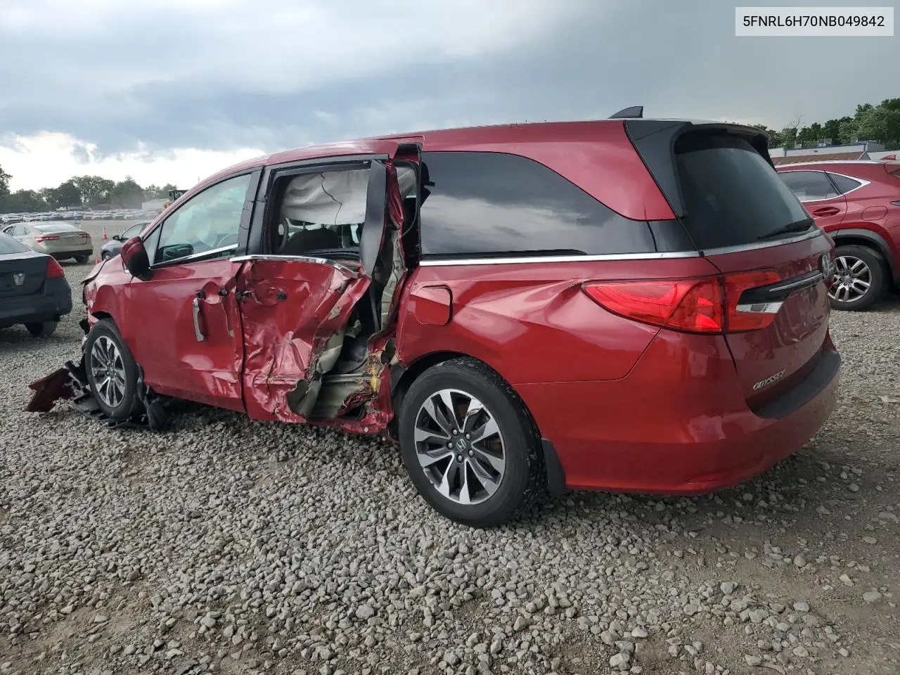 2022 Honda Odyssey Exl VIN: 5FNRL6H70NB049842 Lot: 62097415