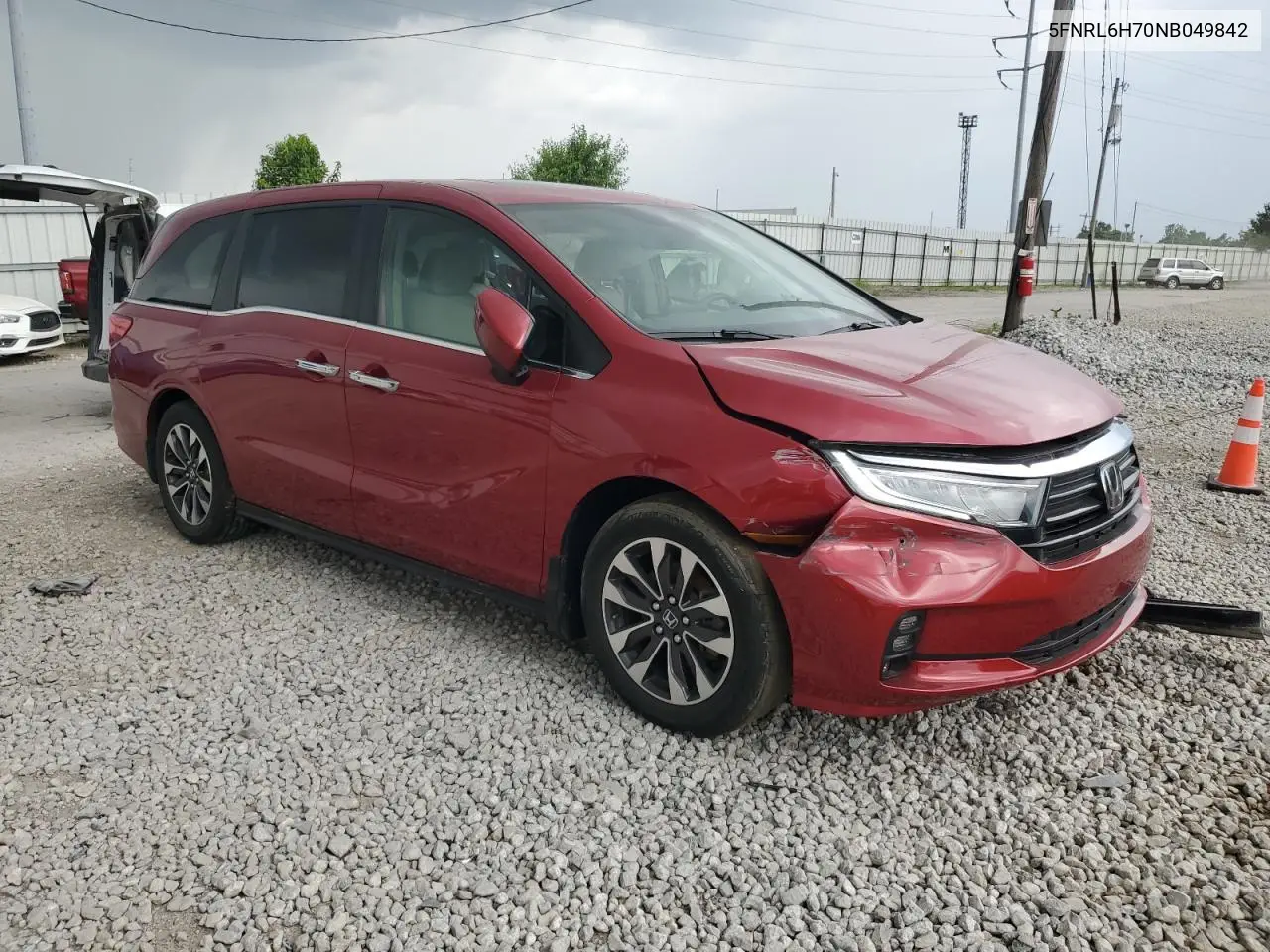 2022 Honda Odyssey Exl VIN: 5FNRL6H70NB049842 Lot: 62097415