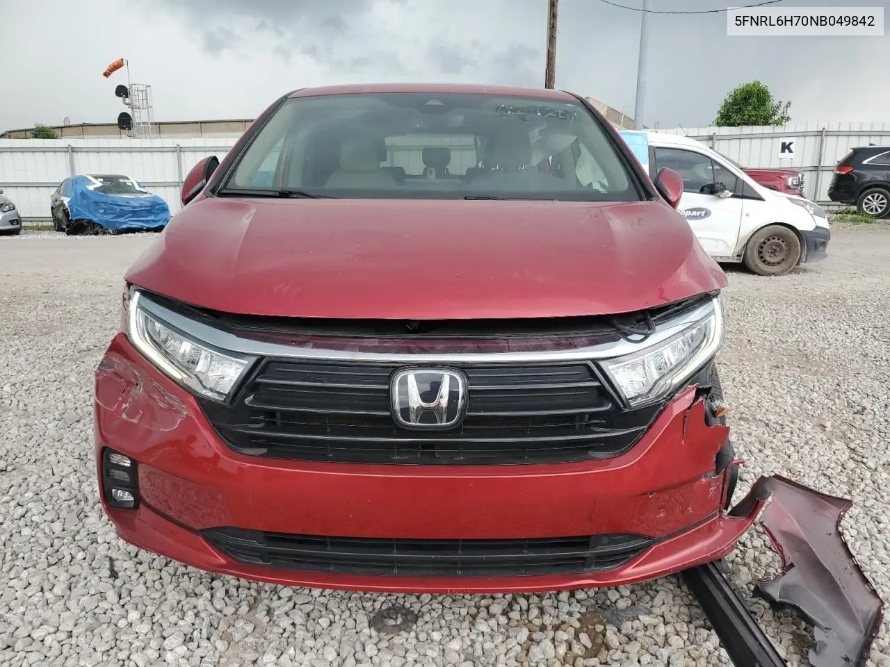 2022 Honda Odyssey Exl VIN: 5FNRL6H70NB049842 Lot: 62097415