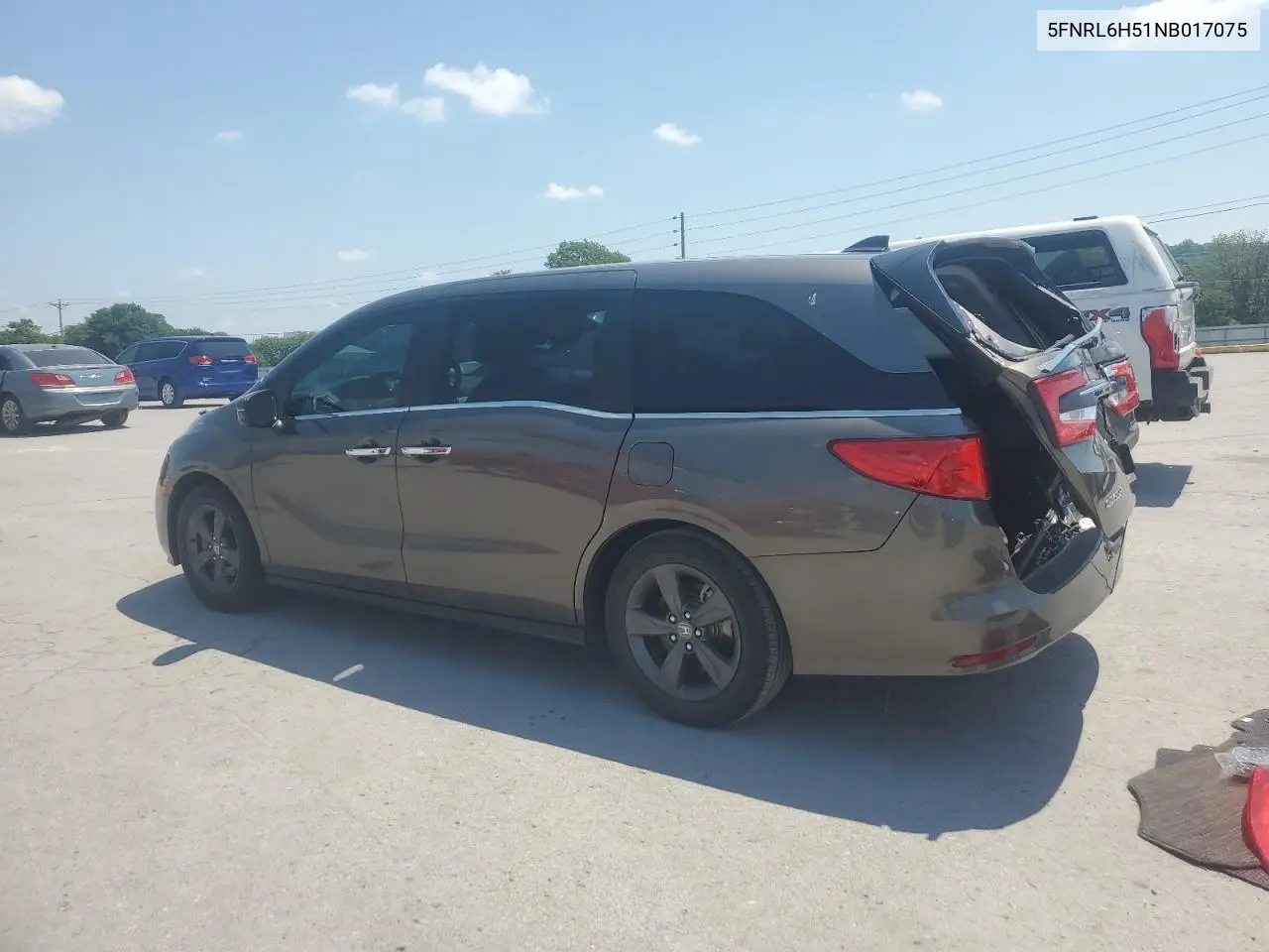 2022 Honda Odyssey Ex VIN: 5FNRL6H51NB017075 Lot: 62350955
