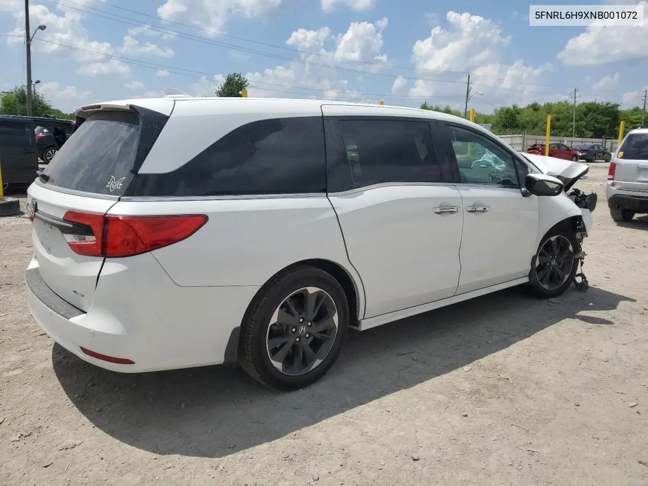 2022 Honda Odyssey Elite VIN: 5FNRL6H9XNB001072 Lot: 62471805