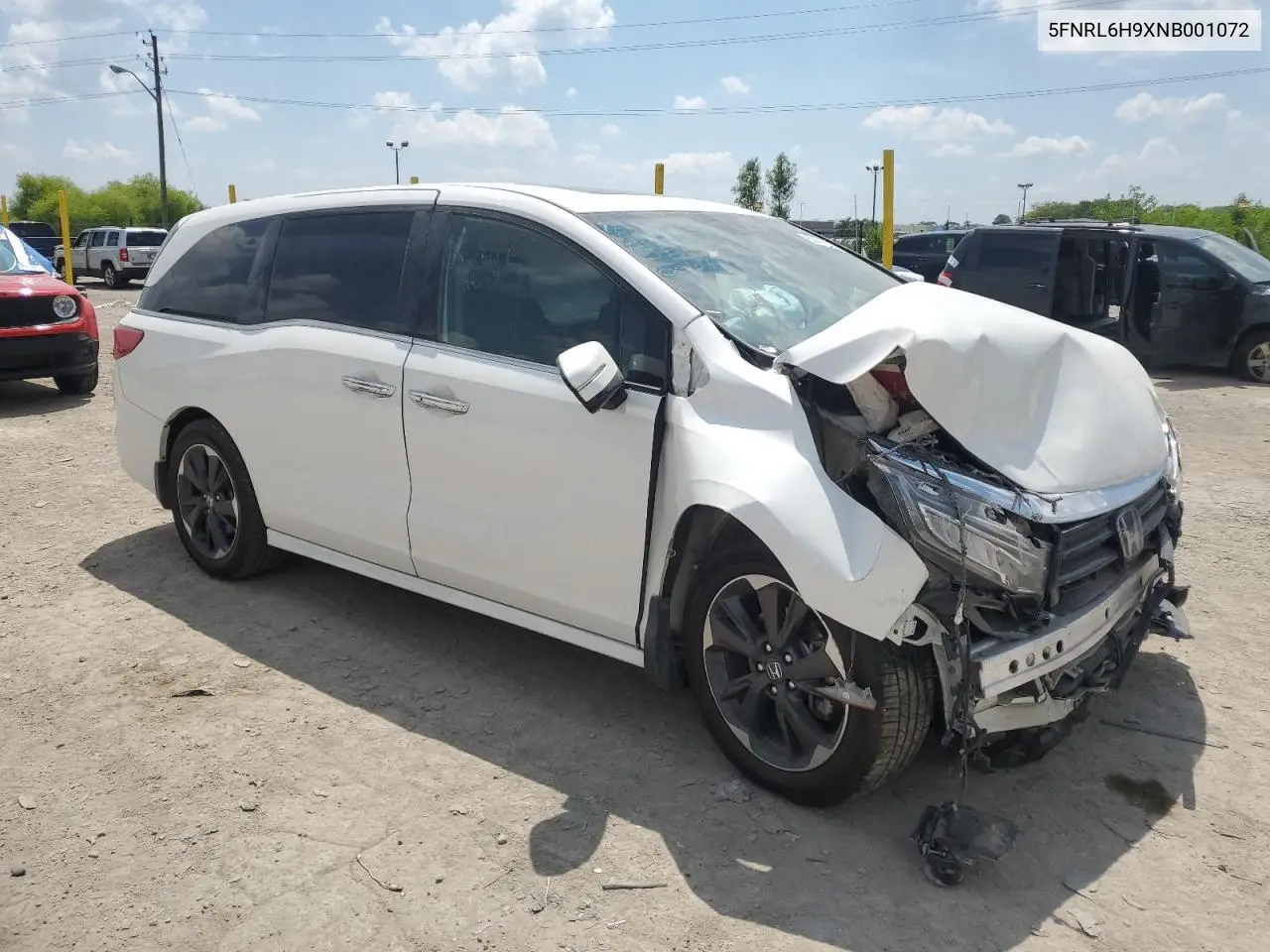 2022 Honda Odyssey Elite VIN: 5FNRL6H9XNB001072 Lot: 62471805