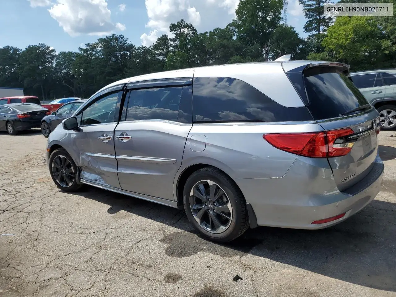 2022 Honda Odyssey Elite VIN: 5FNRL6H90NB026711 Lot: 62641935