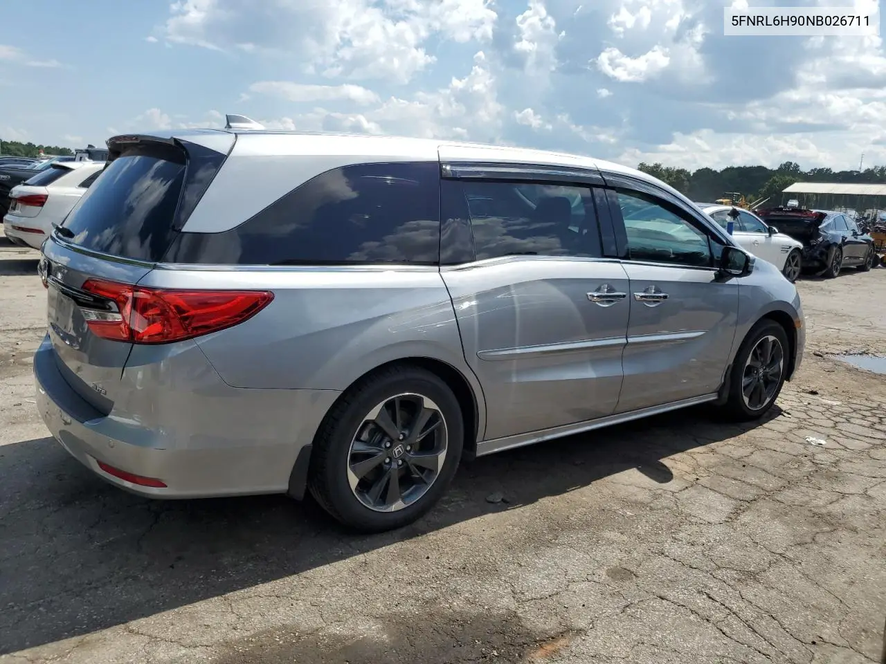 2022 Honda Odyssey Elite VIN: 5FNRL6H90NB026711 Lot: 62641935