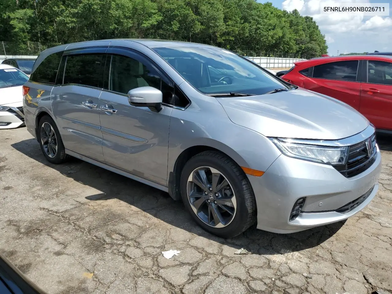 2022 Honda Odyssey Elite VIN: 5FNRL6H90NB026711 Lot: 62641935