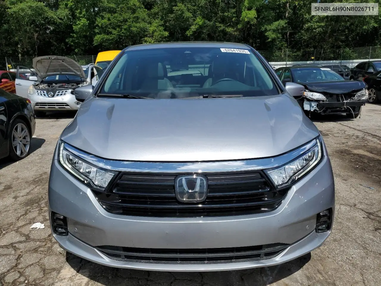 2022 Honda Odyssey Elite VIN: 5FNRL6H90NB026711 Lot: 62641935