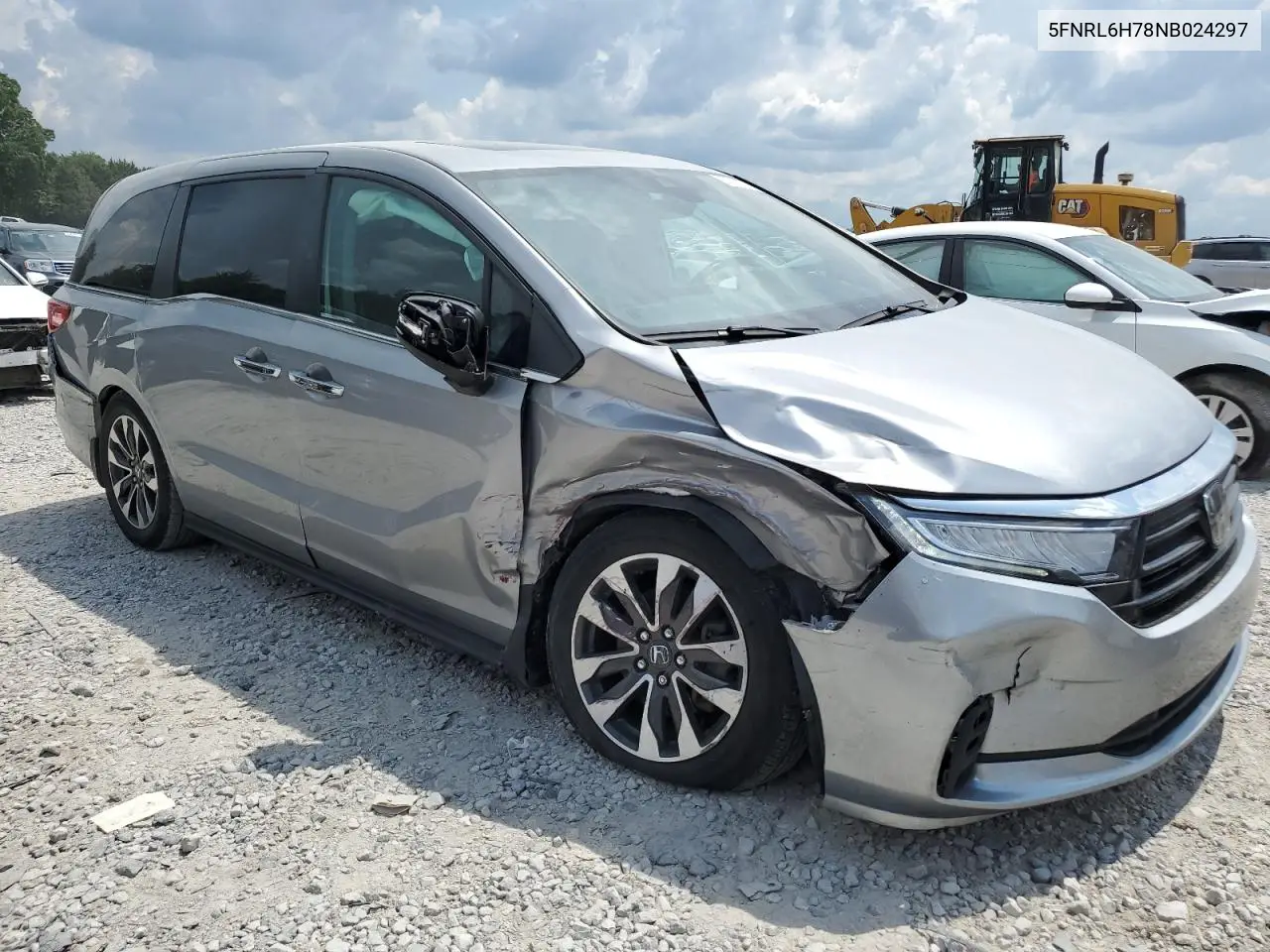 2022 Honda Odyssey Exl VIN: 5FNRL6H78NB024297 Lot: 62714275