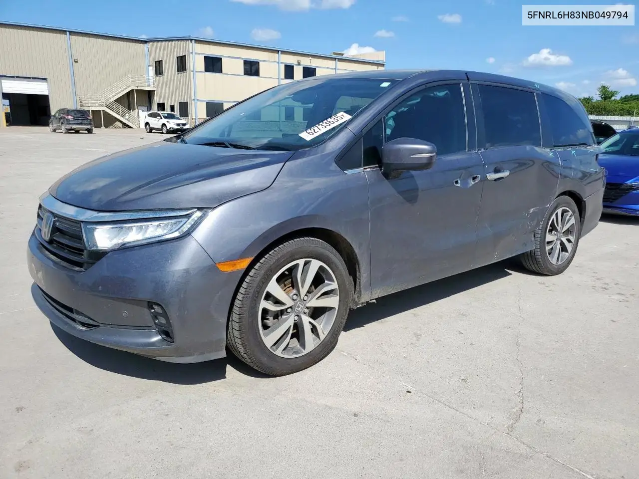 2022 Honda Odyssey Touring VIN: 5FNRL6H83NB049794 Lot: 62733635