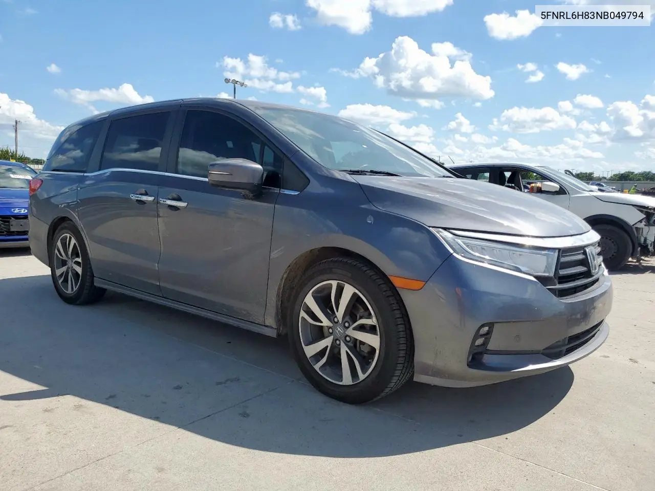 2022 Honda Odyssey Touring VIN: 5FNRL6H83NB049794 Lot: 62733635