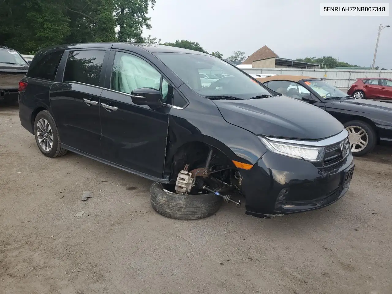 2022 Honda Odyssey Exl VIN: 5FNRL6H72NB007348 Lot: 62824325