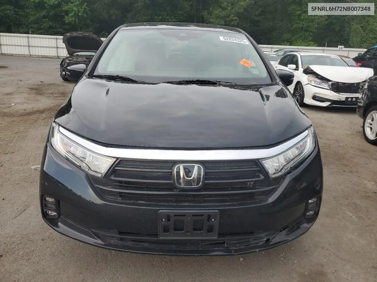 2022 Honda Odyssey Exl VIN: 5FNRL6H72NB007348 Lot: 62824325