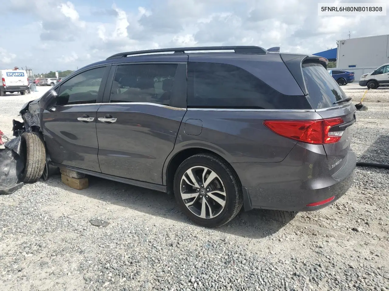 2022 Honda Odyssey Touring VIN: 5FNRL6H80NB018308 Lot: 62931325