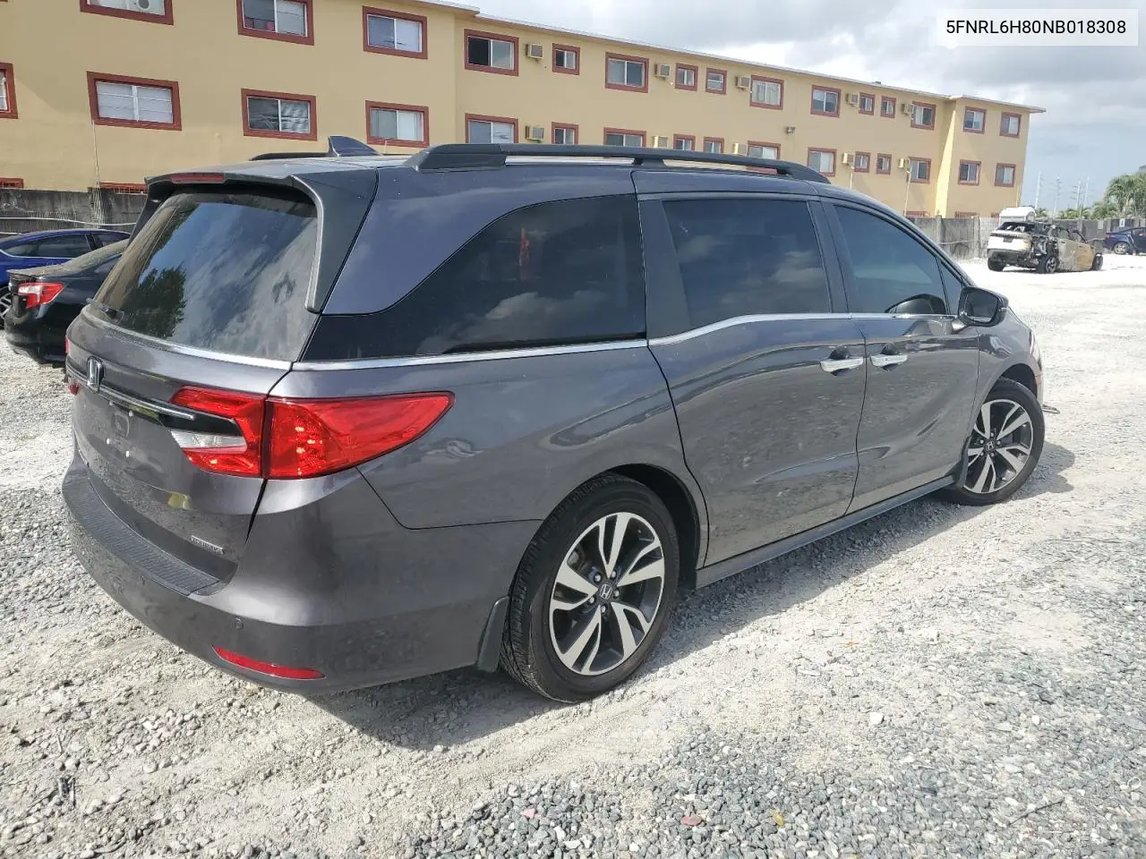 2022 Honda Odyssey Touring VIN: 5FNRL6H80NB018308 Lot: 62931325