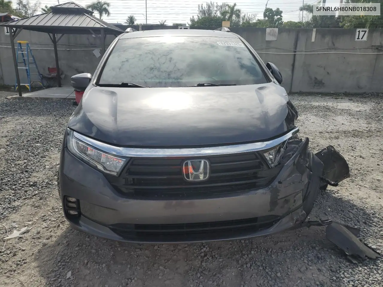 2022 Honda Odyssey Touring VIN: 5FNRL6H80NB018308 Lot: 62931325