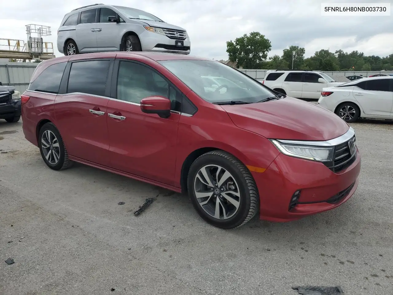 2022 Honda Odyssey Touring VIN: 5FNRL6H80NB003730 Lot: 62945735