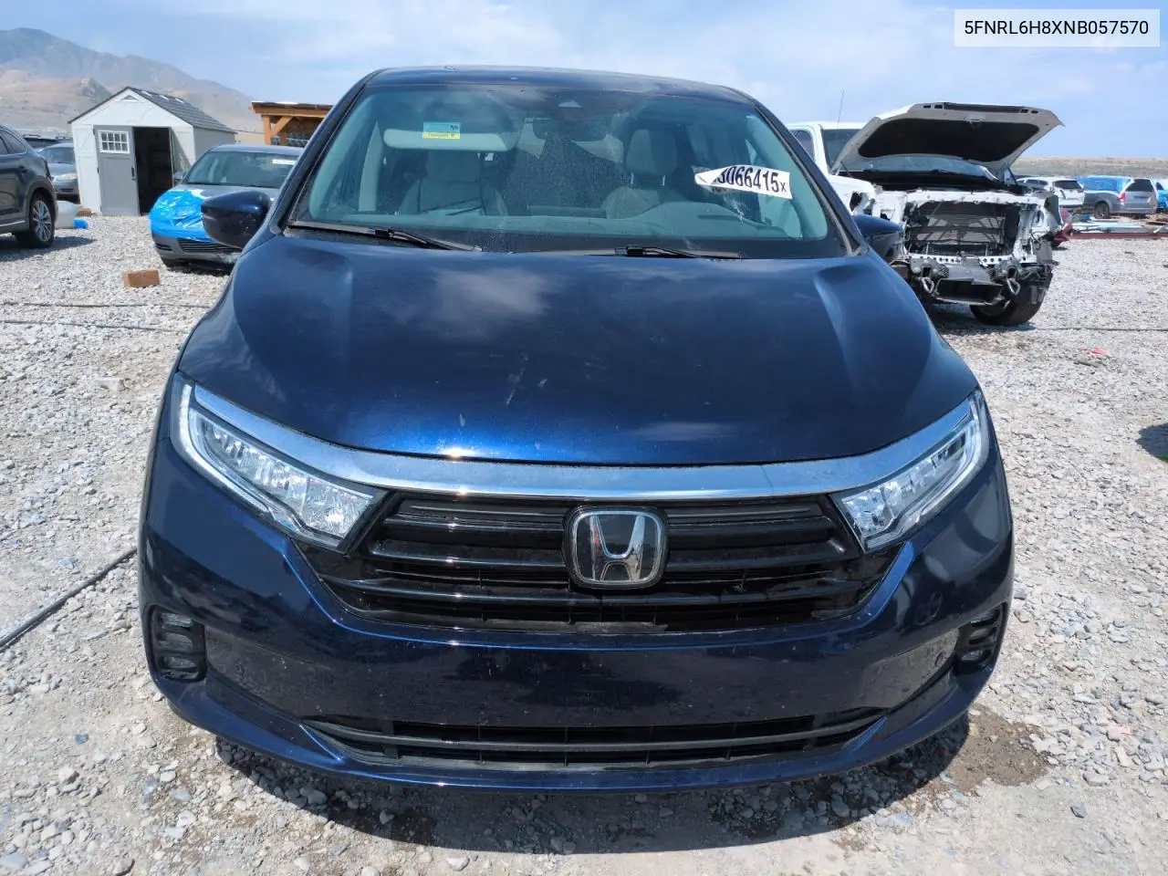 2022 Honda Odyssey Touring VIN: 5FNRL6H8XNB057570 Lot: 63066415