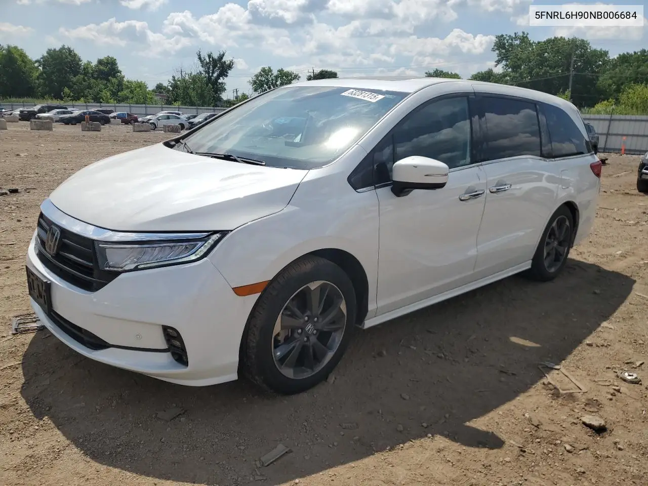 2022 Honda Odyssey Elite VIN: 5FNRL6H90NB006684 Lot: 63281315