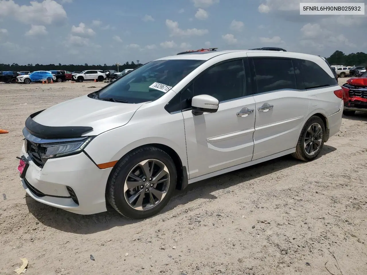 2022 Honda Odyssey Elite VIN: 5FNRL6H90NB025932 Lot: 63296715