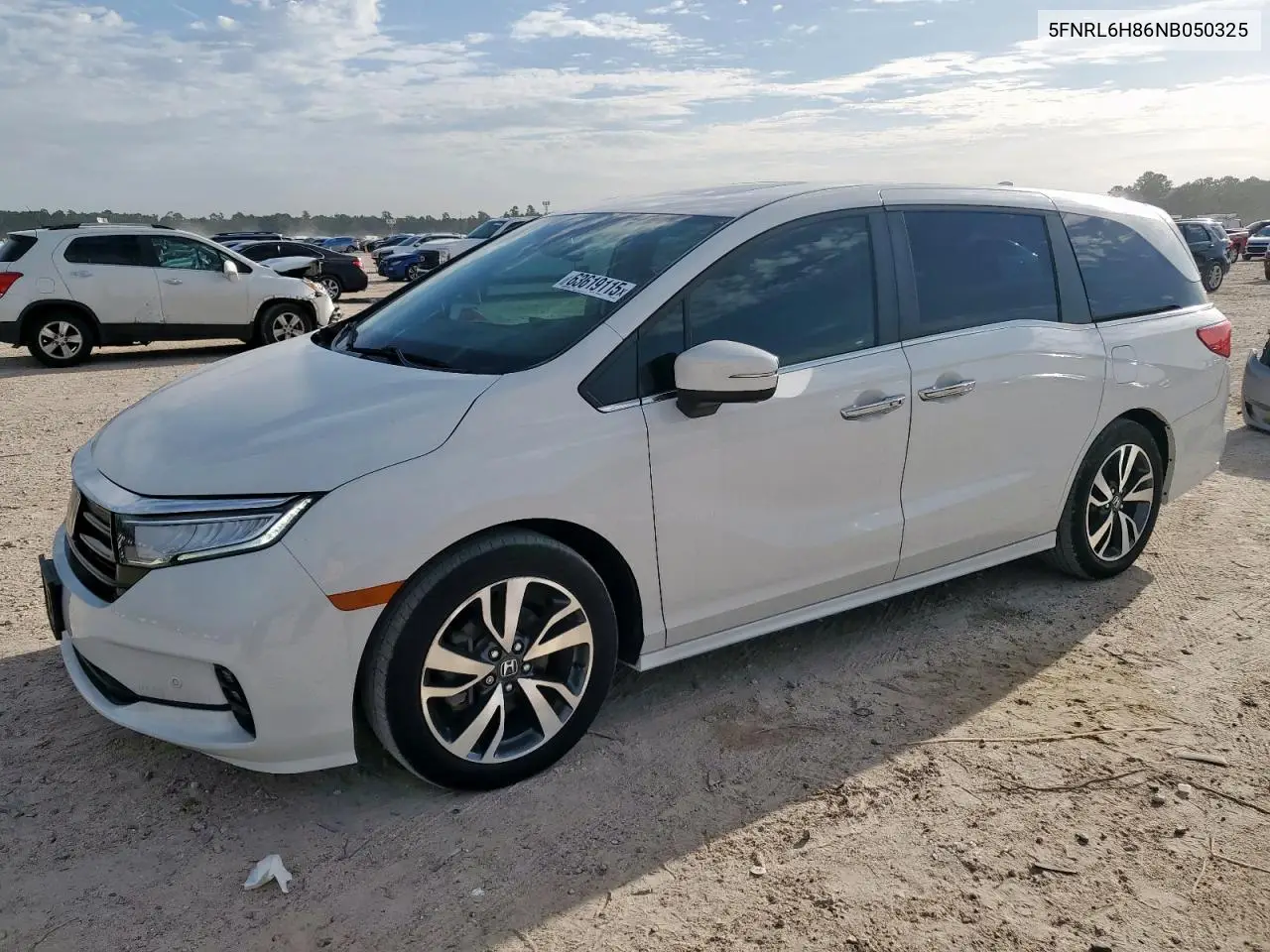2022 Honda Odyssey Touring VIN: 5FNRL6H86NB050325 Lot: 63619115