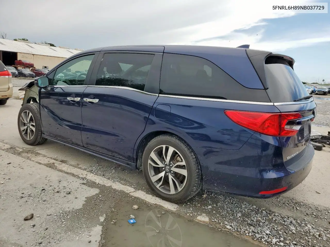 2022 Honda Odyssey Touring VIN: 5FNRL6H89NB037729 Lot: 63634125