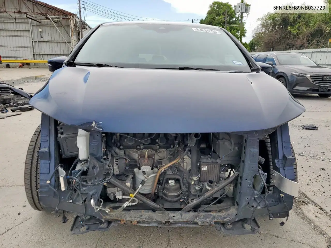 2022 Honda Odyssey Touring VIN: 5FNRL6H89NB037729 Lot: 63634125
