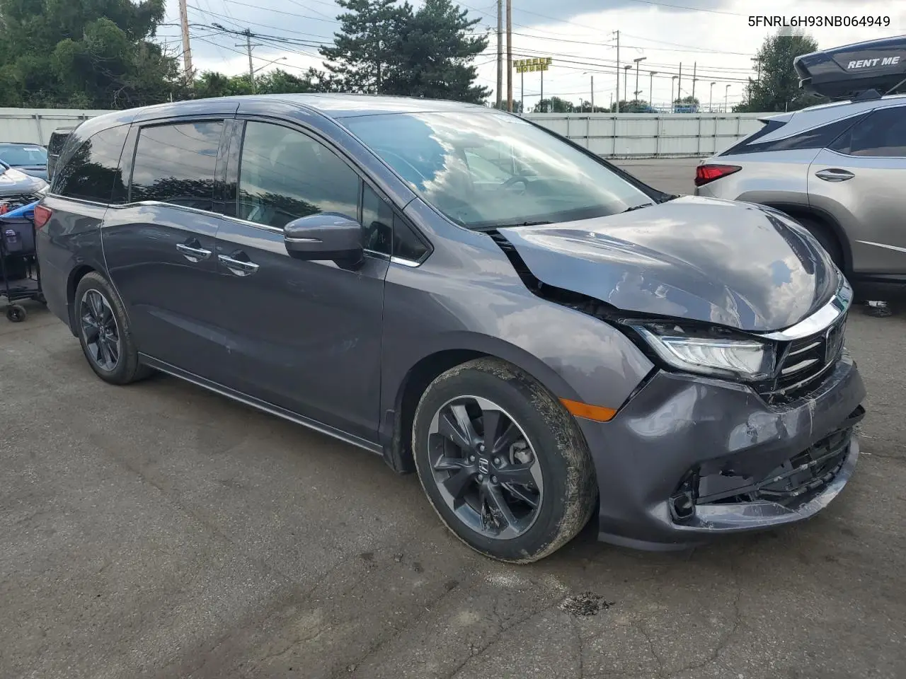 2022 Honda Odyssey Elite VIN: 5FNRL6H93NB064949 Lot: 63990845