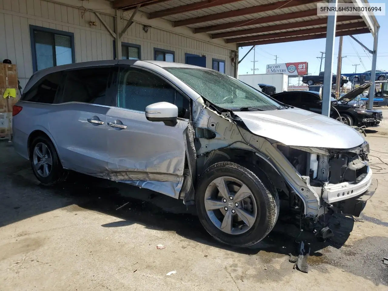 2022 Honda Odyssey Ex VIN: 5FNRL6H53NB016994 Lot: 64306425