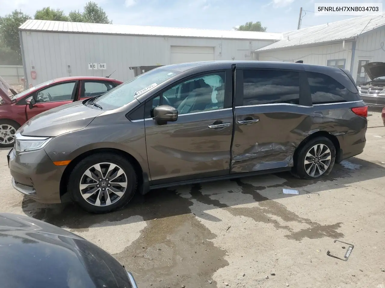 2022 Honda Odyssey Exl VIN: 5FNRL6H7XNB034703 Lot: 64338705