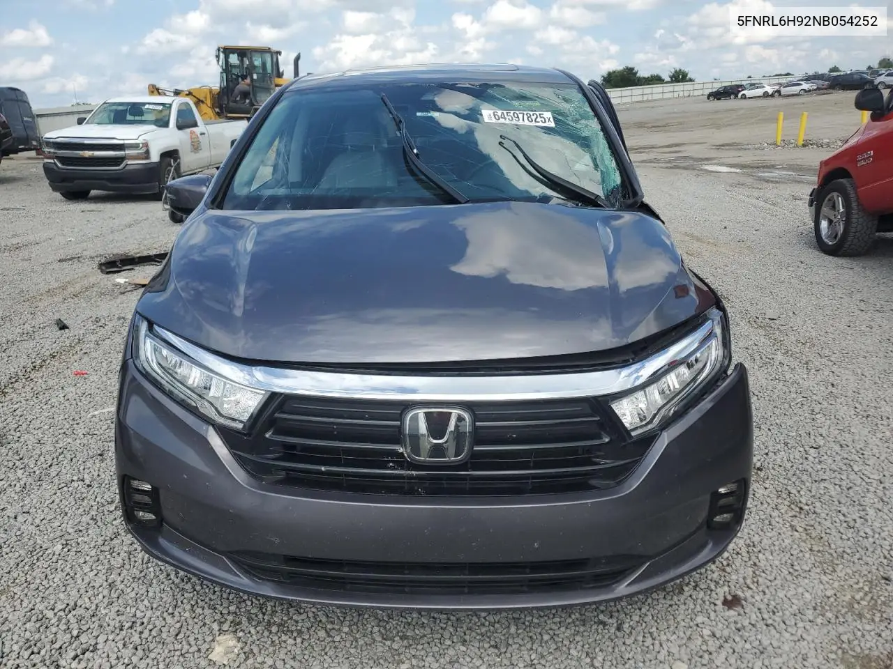 2022 Honda Odyssey Elite VIN: 5FNRL6H92NB054252 Lot: 64597825