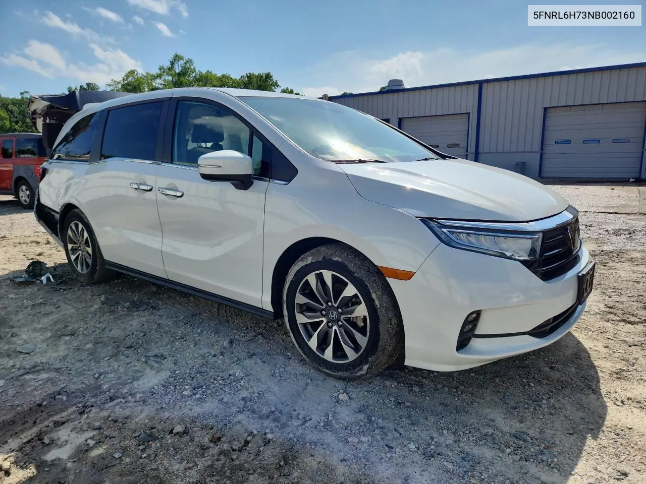 2022 Hond Odyssey Ex-L VIN: 5FNRL6H73NB002160 Lot: 64668905