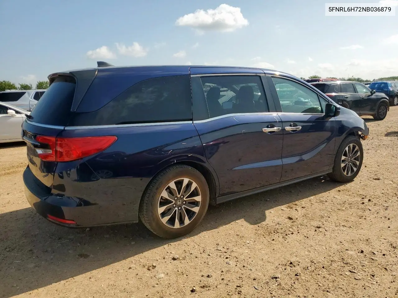 2022 Honda Odyssey Exl VIN: 5FNRL6H72NB036879 Lot: 64967435