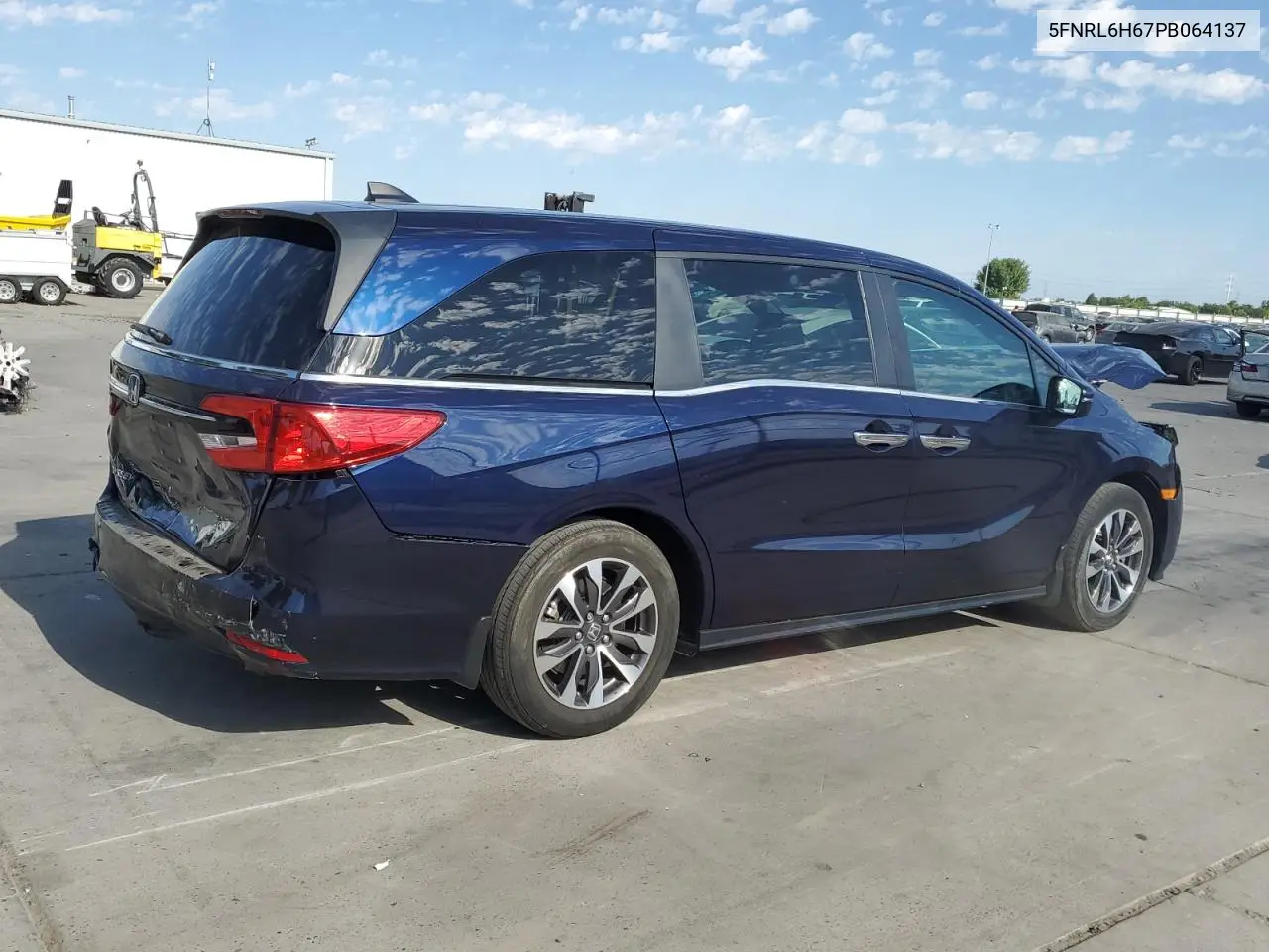 2023 Honda Odyssey Exl VIN: 5FNRL6H67PB064137 Lot: 63163385