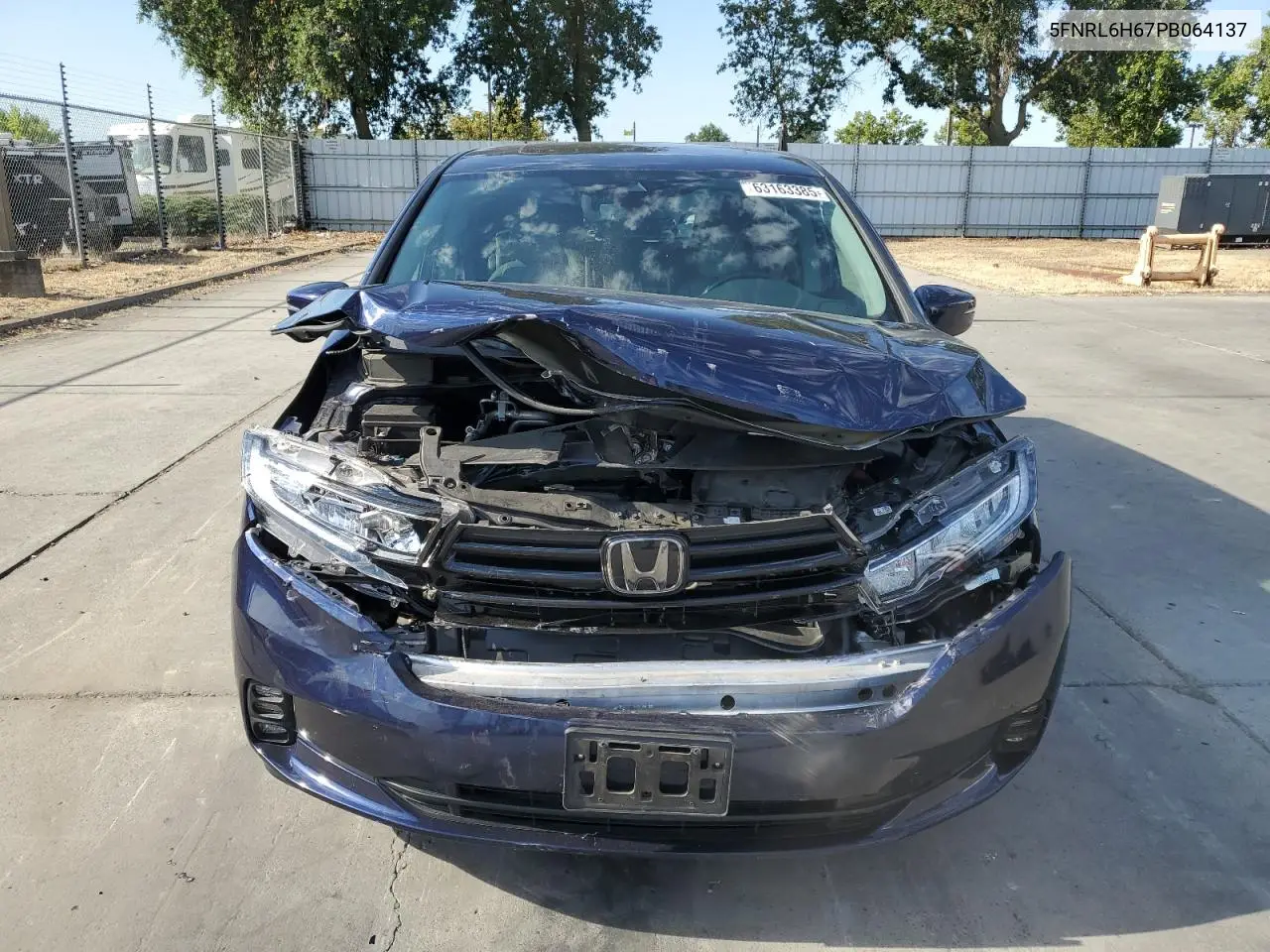2023 Honda Odyssey Exl VIN: 5FNRL6H67PB064137 Lot: 63163385