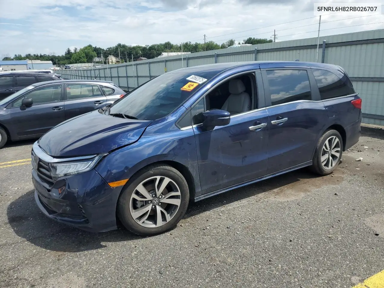 2024 Honda Odyssey Touring VIN: 5FNRL6H82RB026707 Lot: 60662075