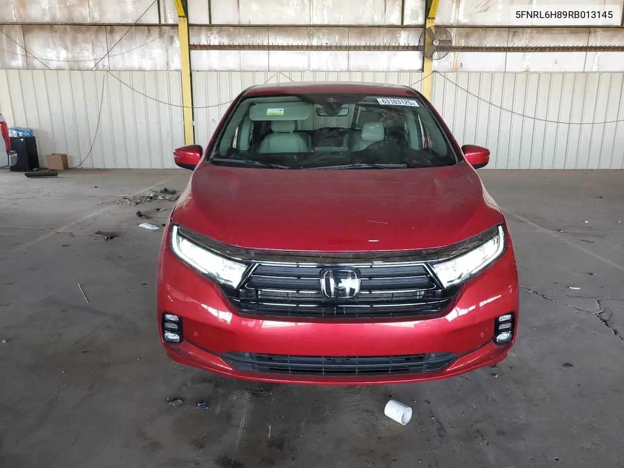 2024 Honda Odyssey Touring VIN: 5FNRL6H89RB013145 Lot: 63103125