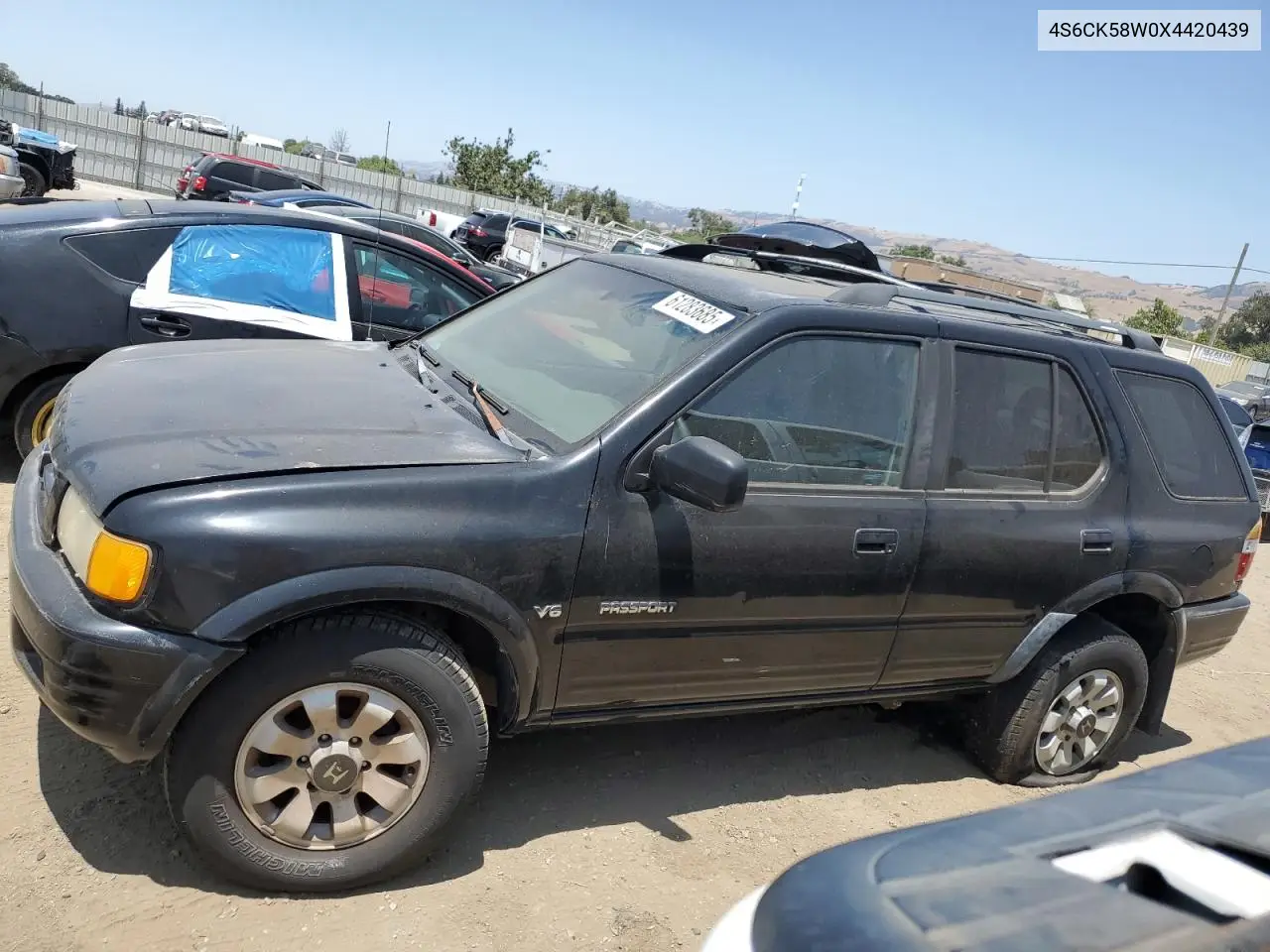 1999 Honda Passport Ex VIN: 4S6CK58W0X4420439 Lot: 61283685