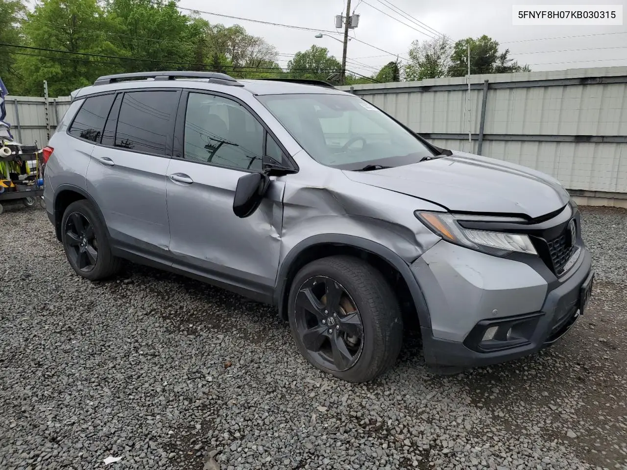 2019 Honda Passport Elite VIN: 5FNYF8H07KB030315 Lot: 55330725