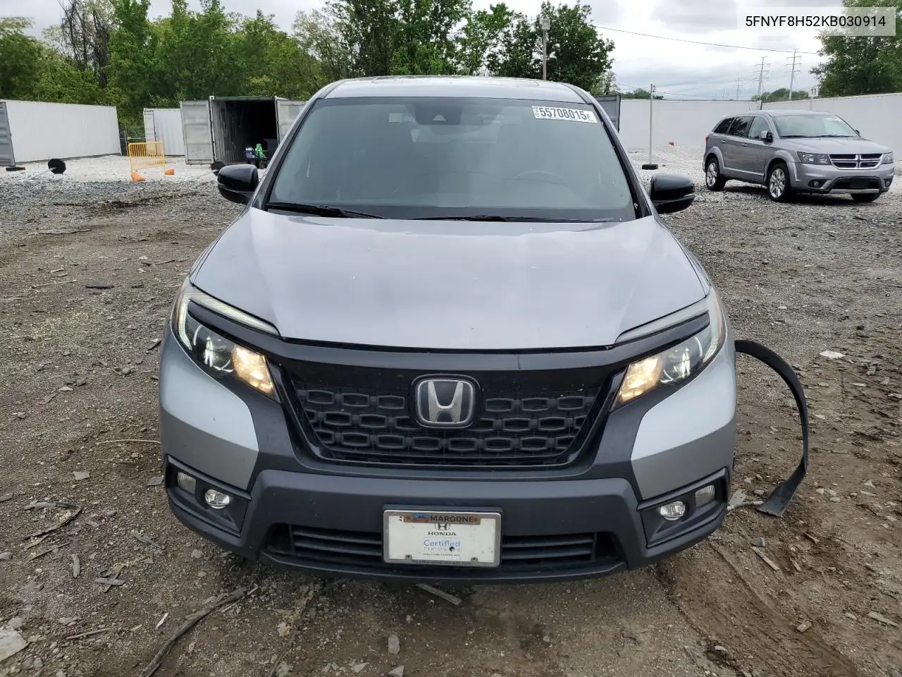 2019 Honda Passport Exl VIN: 5FNYF8H52KB030914 Lot: 55708015