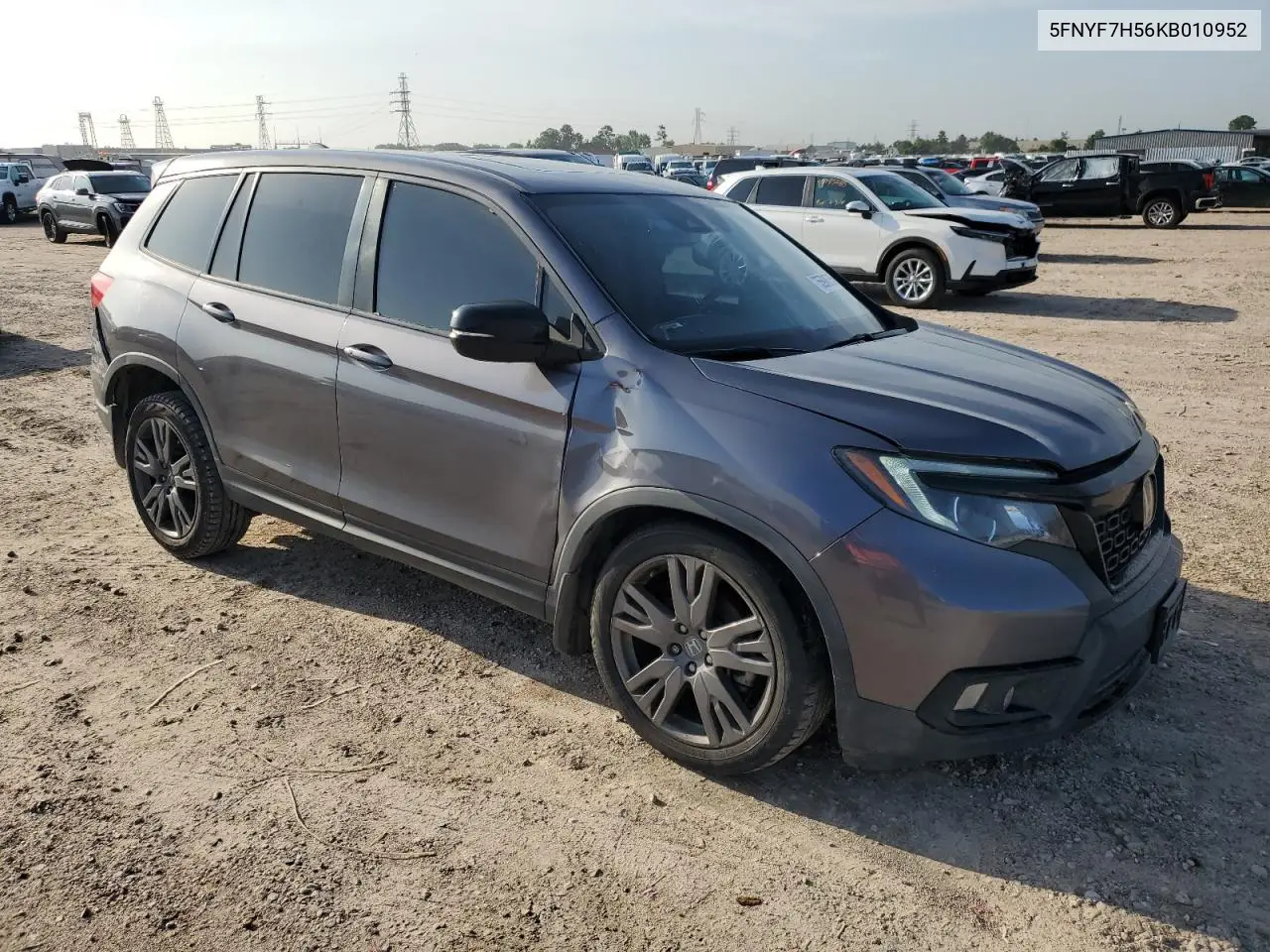 2019 Honda Passport Exl VIN: 5FNYF7H56KB010952 Lot: 55980755
