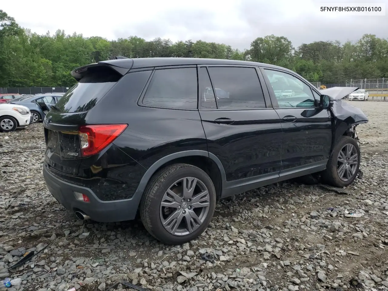 2019 Honda Passport Exl VIN: 5FNYF8H5XKB016100 Lot: 56113375