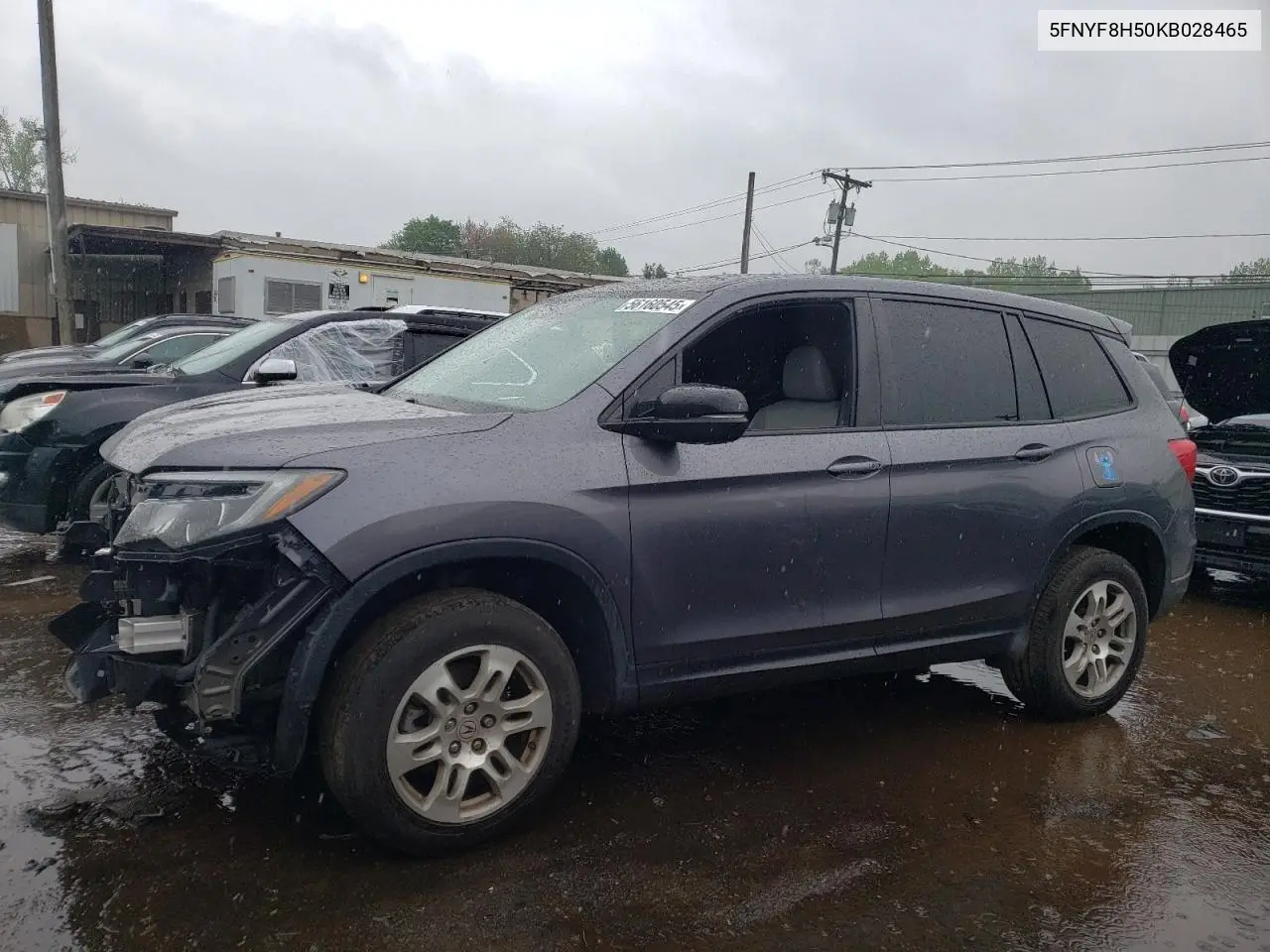 2019 Honda Passport Exl VIN: 5FNYF8H50KB028465 Lot: 56160545