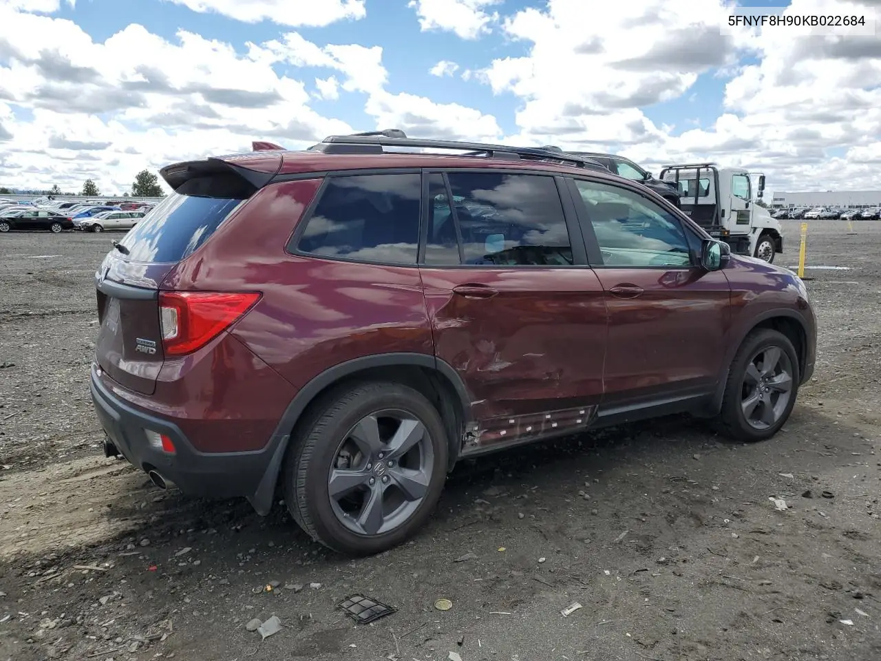 2019 Honda Passport Touring VIN: 5FNYF8H90KB022684 Lot: 56800895