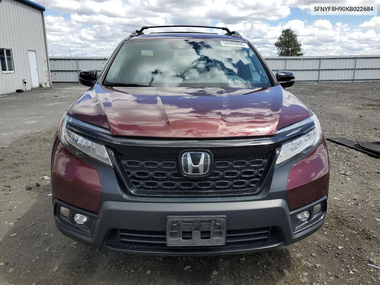 2019 Honda Passport Touring VIN: 5FNYF8H90KB022684 Lot: 56800895