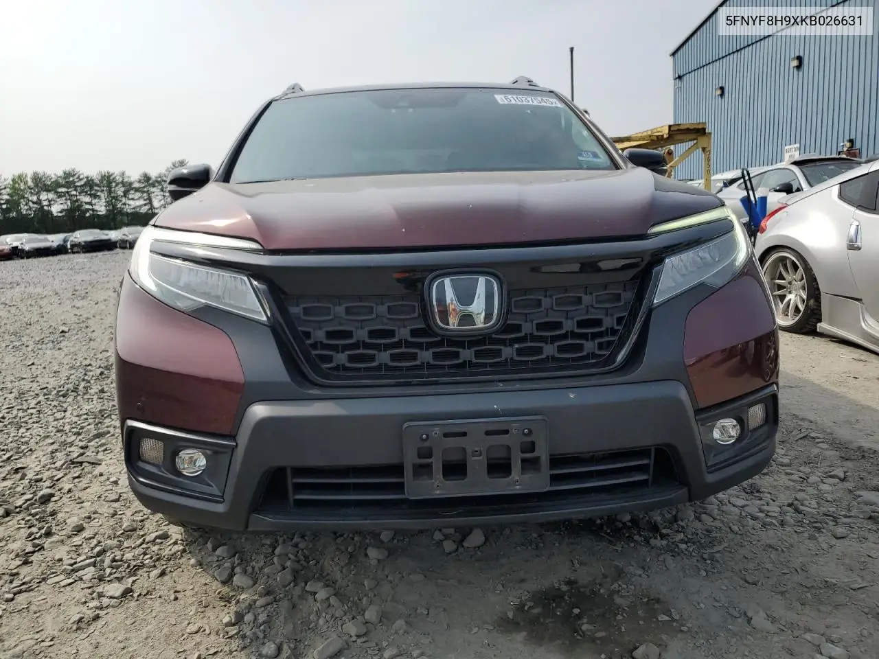 2019 Honda Passport Touring VIN: 5FNYF8H9XKB026631 Lot: 61037545