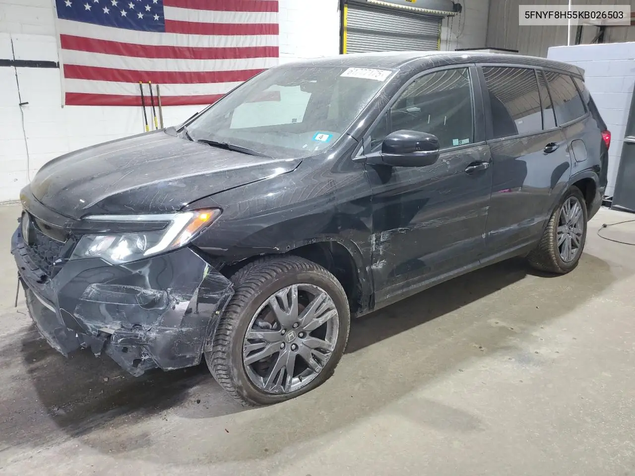2019 Honda Passport Exl VIN: 5FNYF8H55KB026503 Lot: 61777175