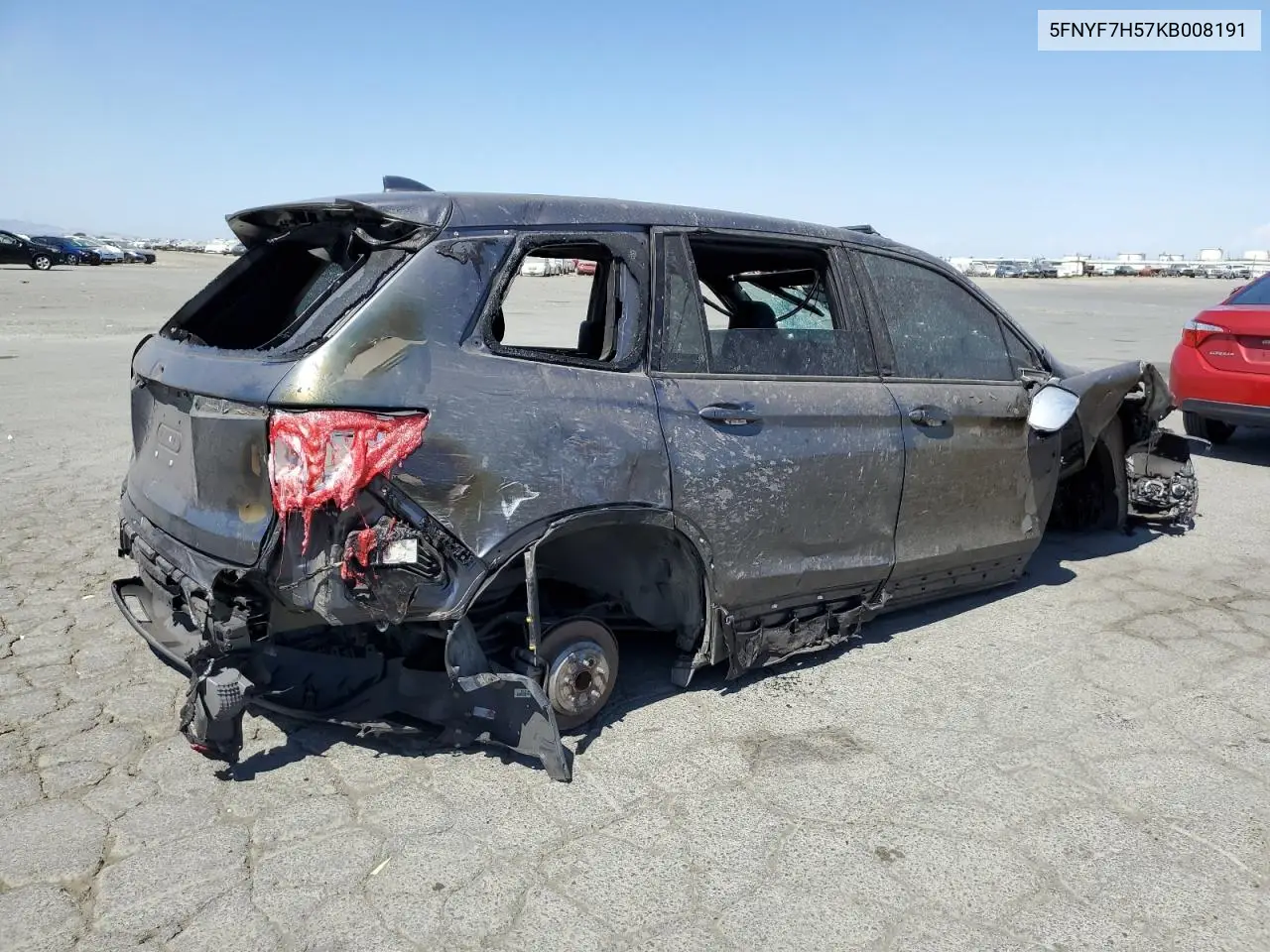 2019 Honda Passport Exl VIN: 5FNYF7H57KB008191 Lot: 61985565