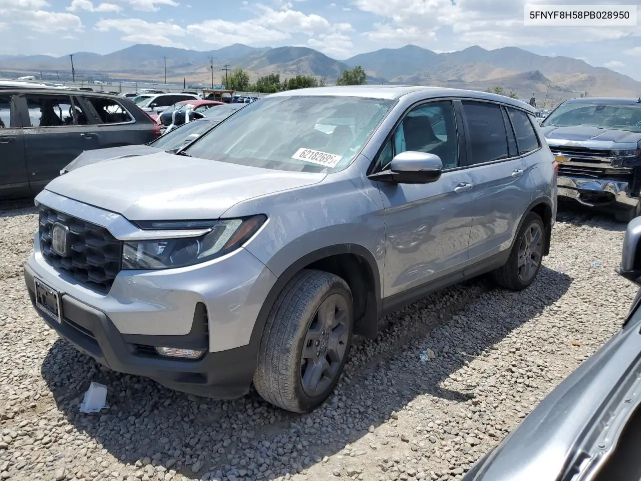 2019 Honda Passport Exl VIN: 5FNYF8H58PB028950 Lot: 62182695